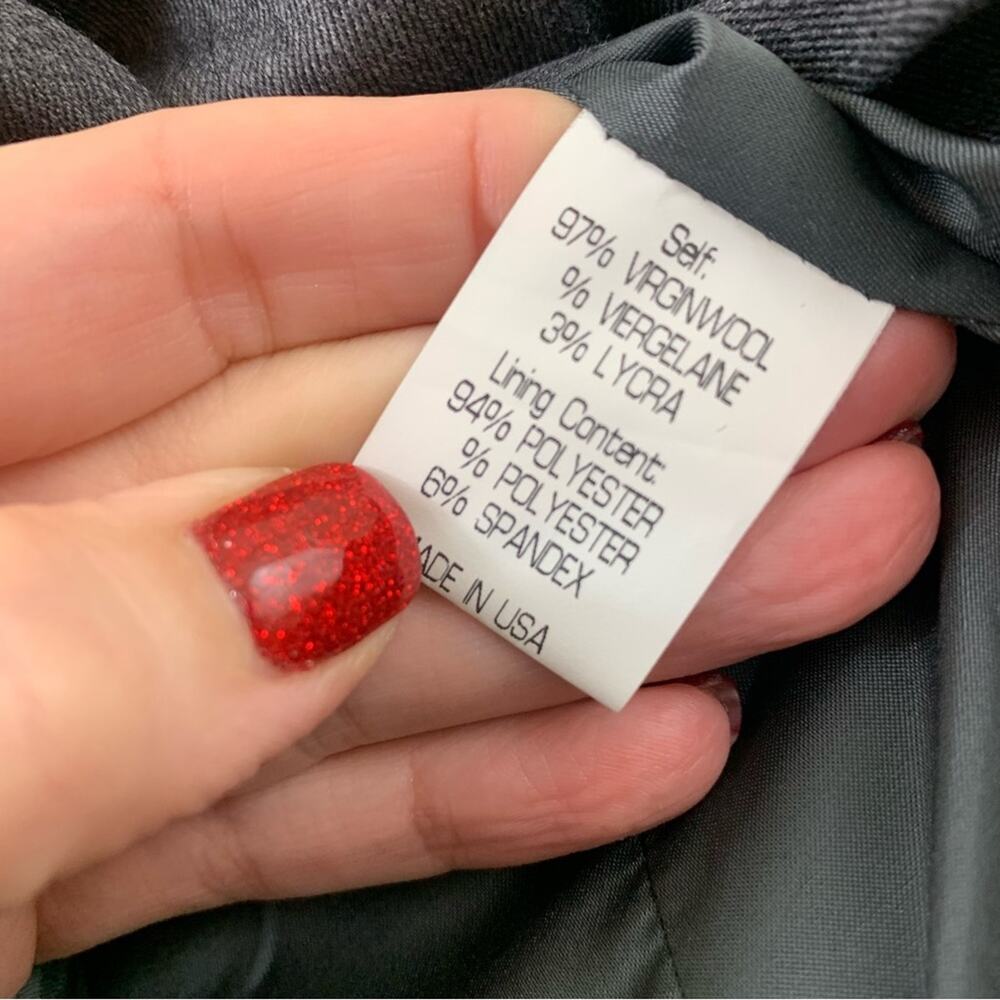 Theory Wool Gray Two-Button Blazer - image 5